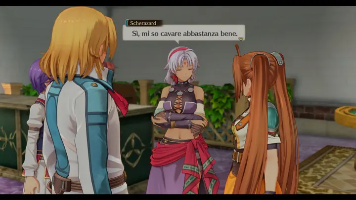 Screenshot di Trails in the Sky 1st Chapter con la traduzione italiana automatica: «Sì, mi so cavare abbastanza bene.»